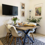 The open-plan living room/kitchen